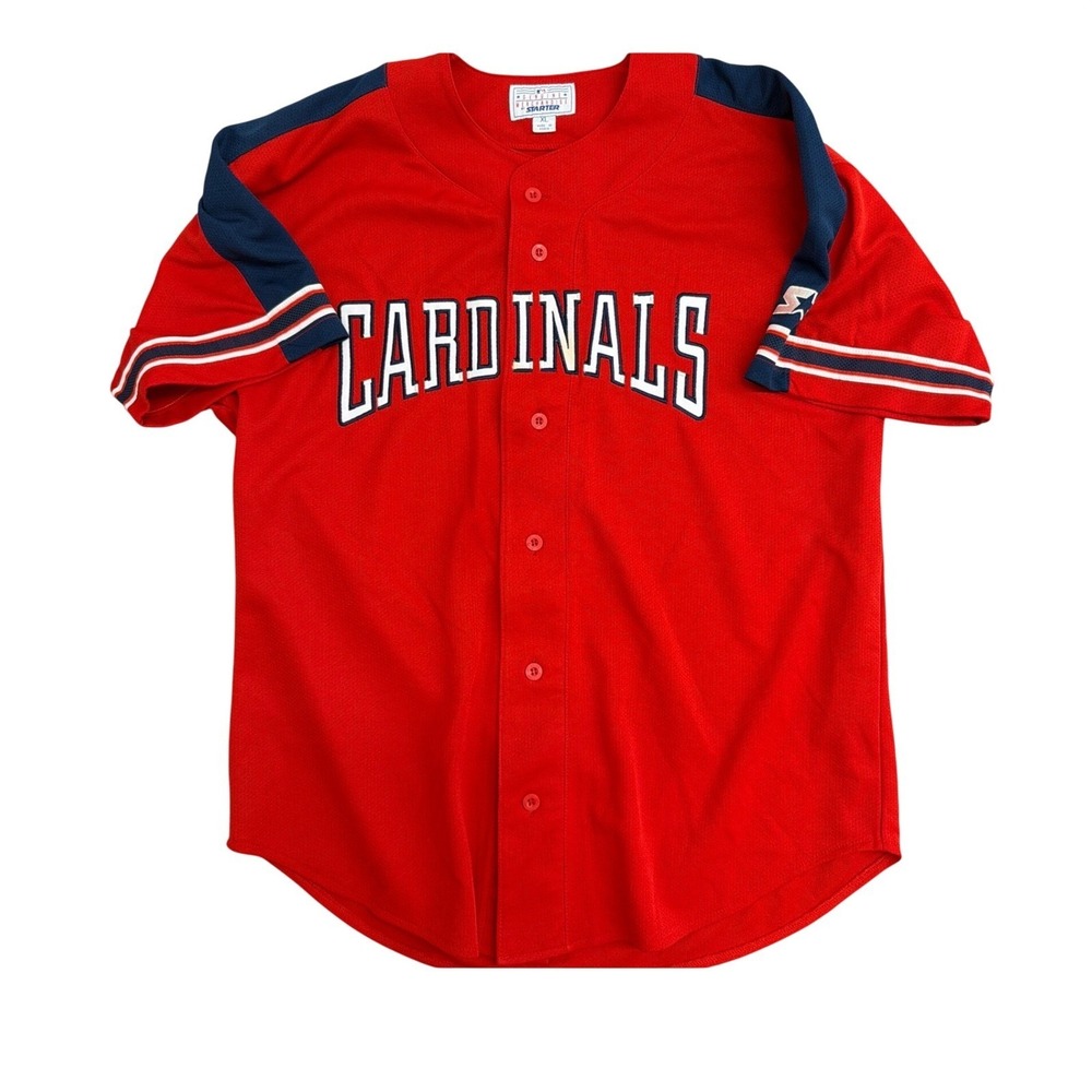 Vintage Starter St Louis Cardinals Baseball‎ Jersey Mens XL Red Mesh MLB